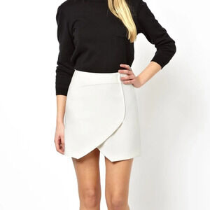 ASOS white mini skirt  wrap style 4